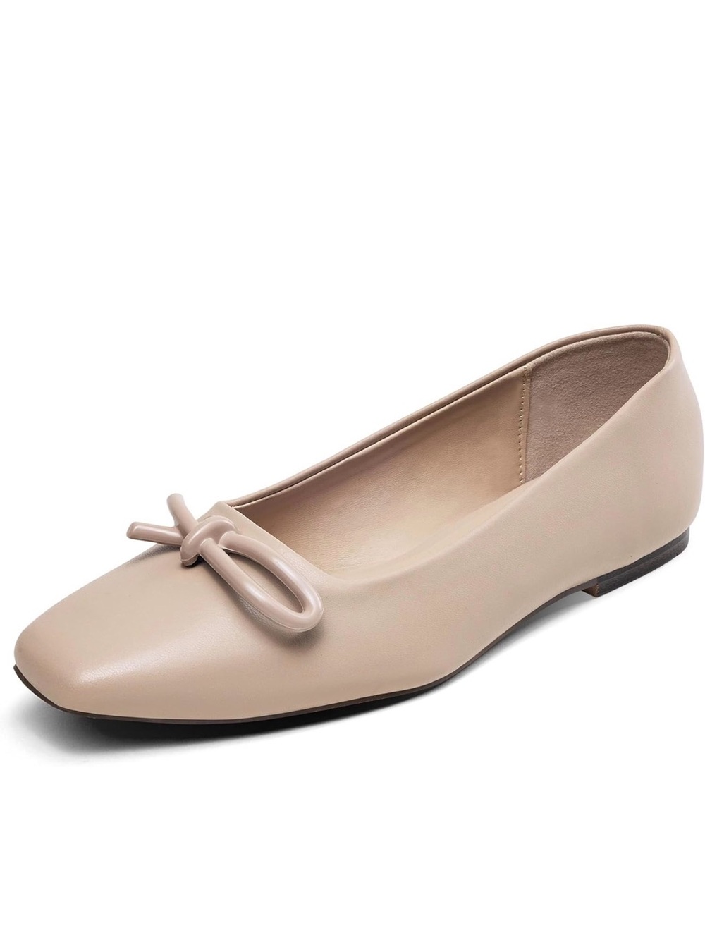 Genshuo Women's Nude Bow Ballet Flat size 9